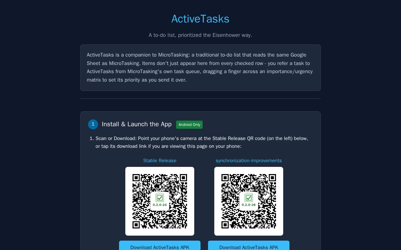 Preview of ActiveTasks