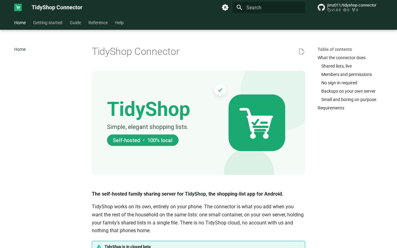 Preview of Tidyshop Connector