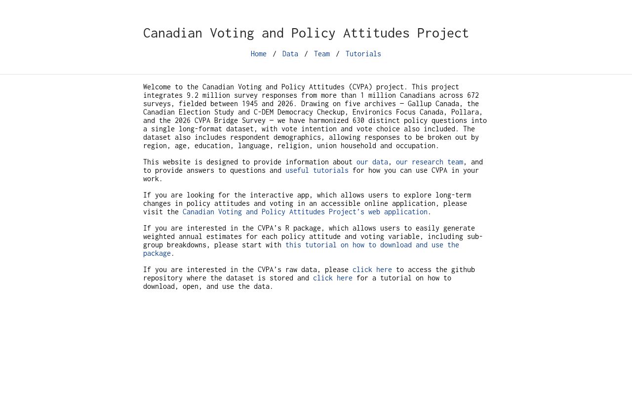 Preview of Canadian Voting and Policy Attitudes Dataset