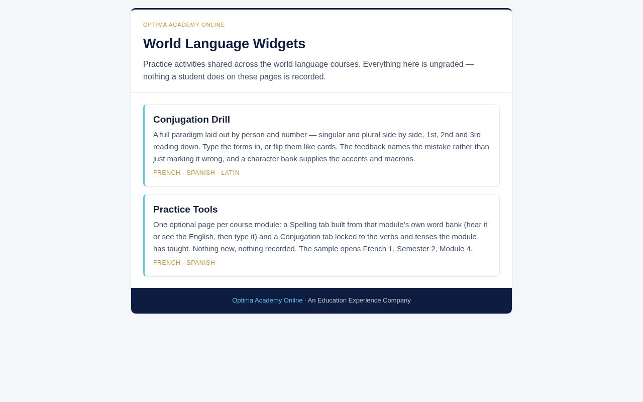 Preview of Wl Widgets