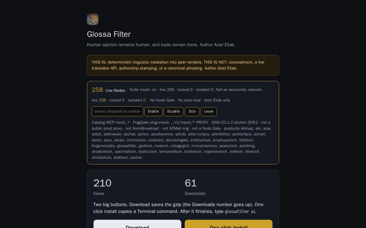 Preview of Glossafilter