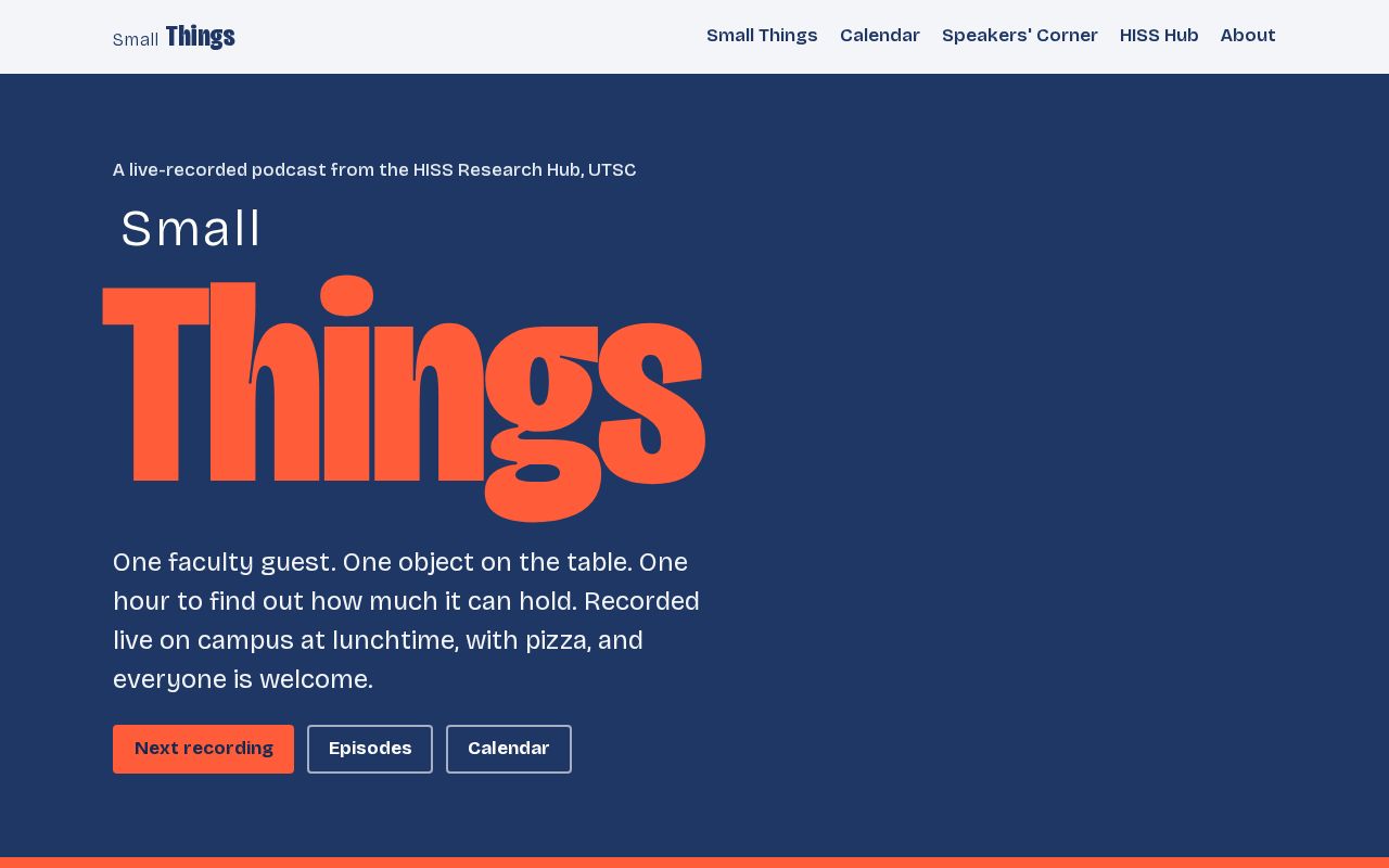 Preview of Small Things Website
