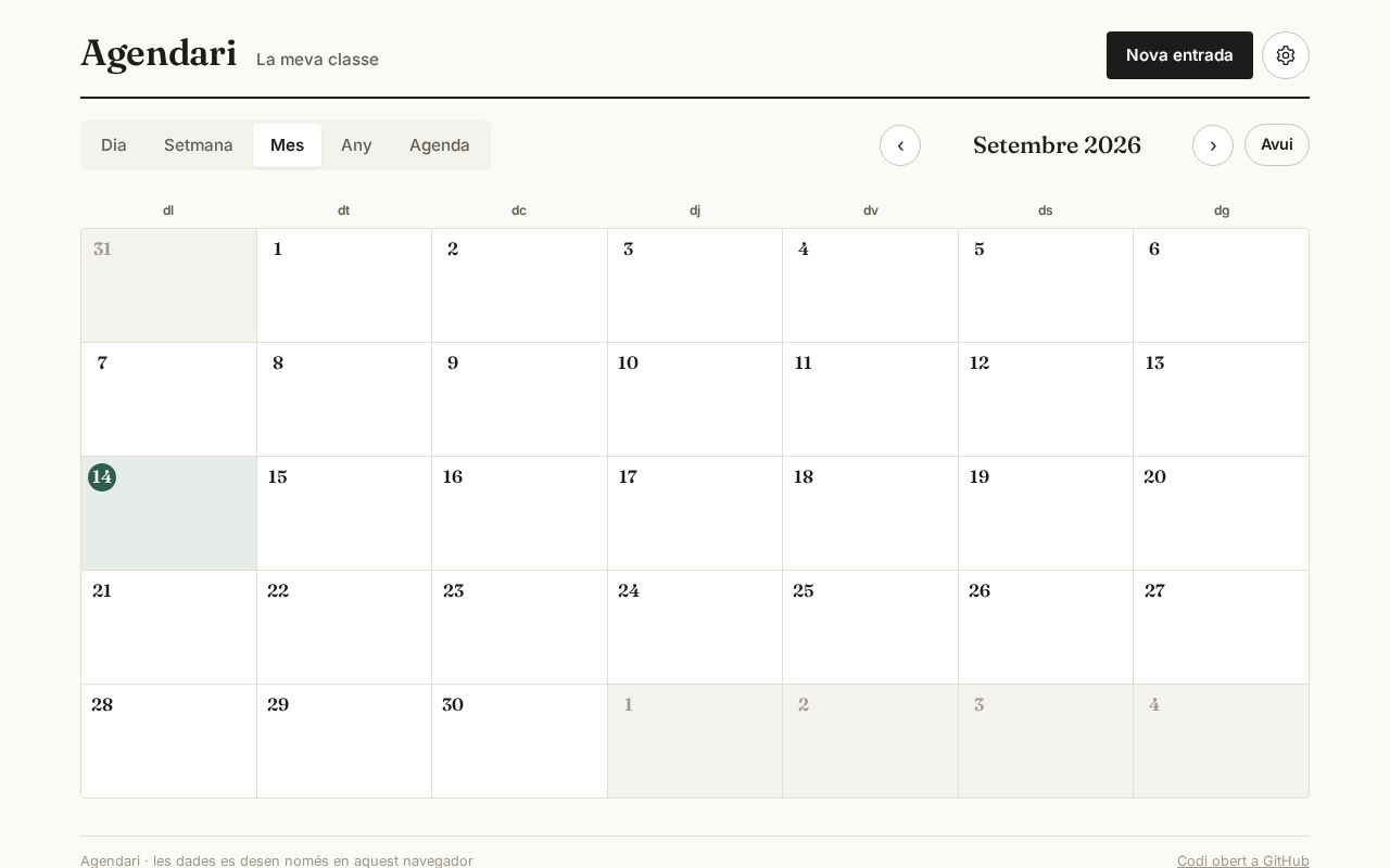 Preview of Agendaclasse