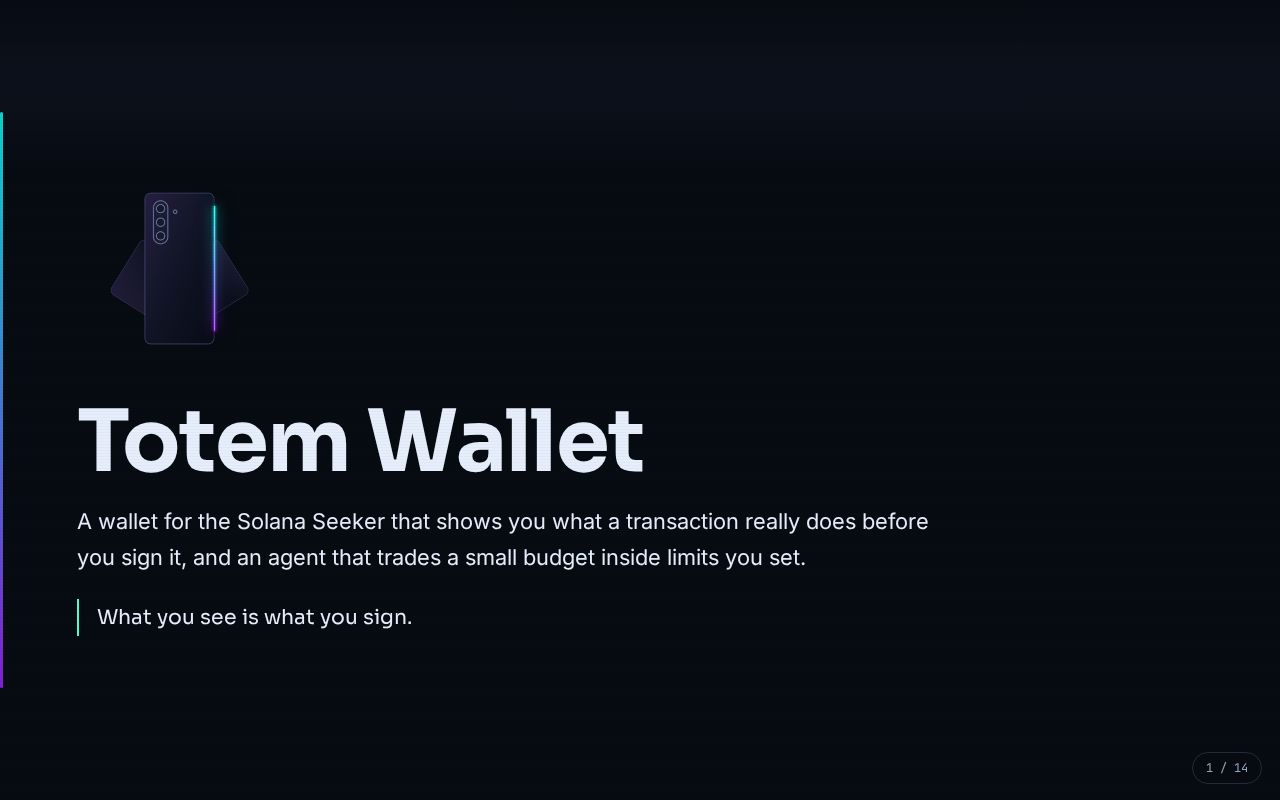 Preview of Totem Wallet