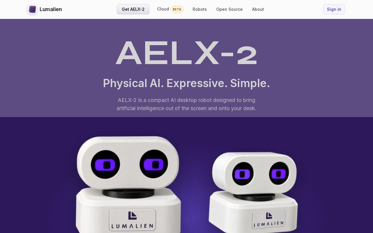 Preview of Lumalien Robotics | Open-Source Robots and AELX-2, the AI Desktop Robot