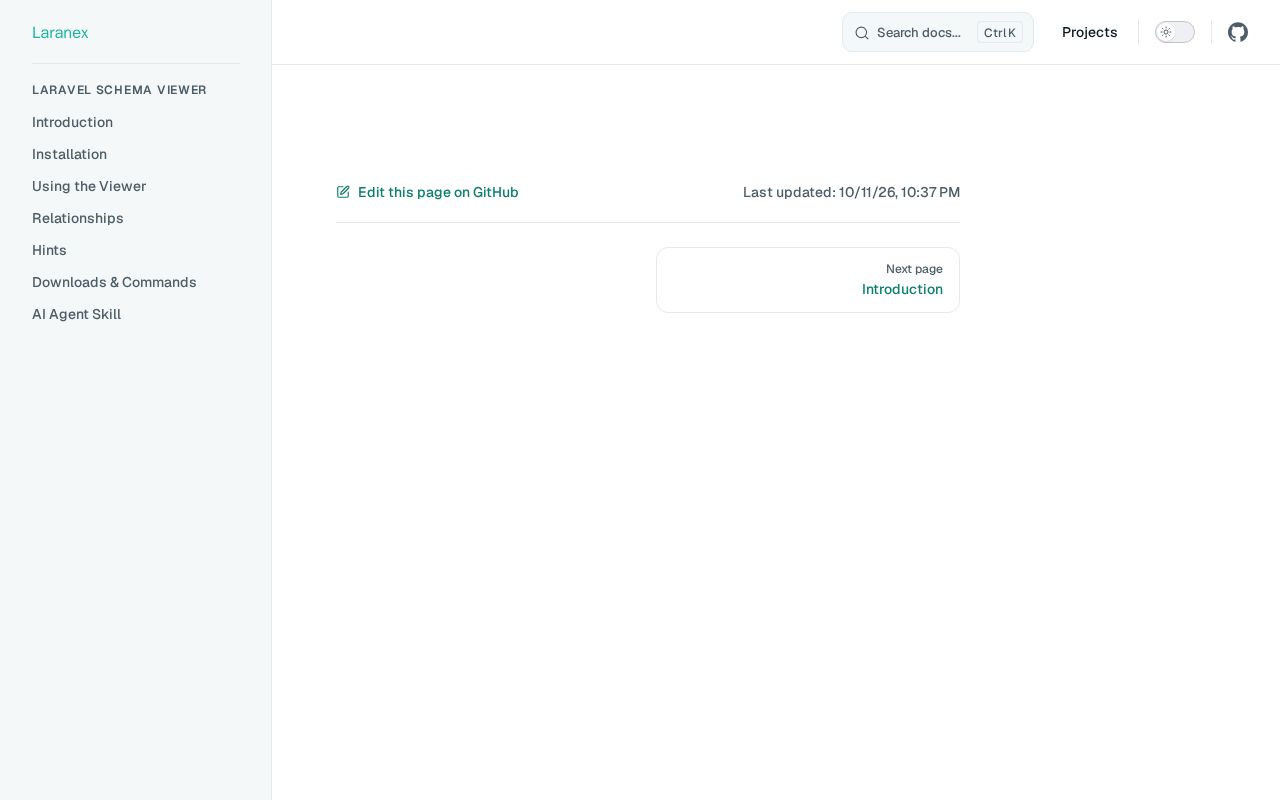 Preview of Laravel Schema Viewer