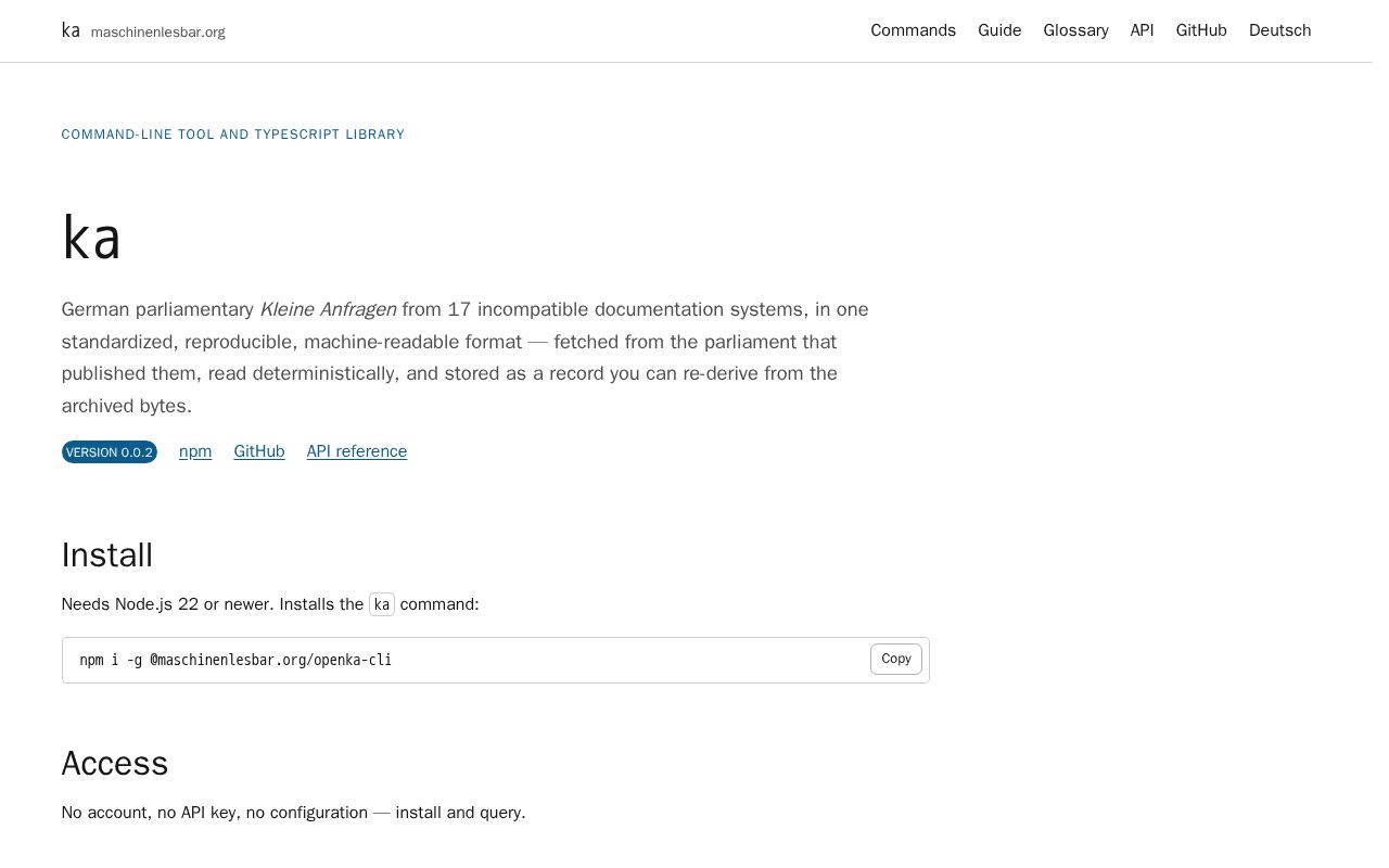 Preview of Openka Cli