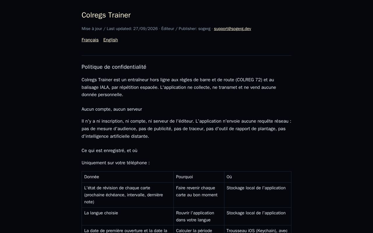 Preview of Colregs Trainer Legal