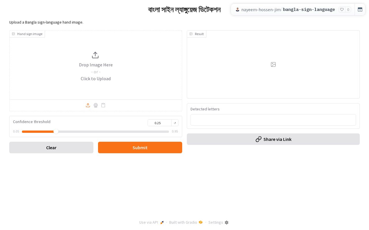 Preview of Bangla Sign Language Detection