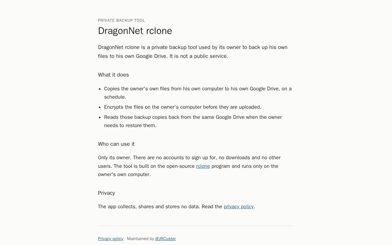 Preview of Dragonnet Rclone