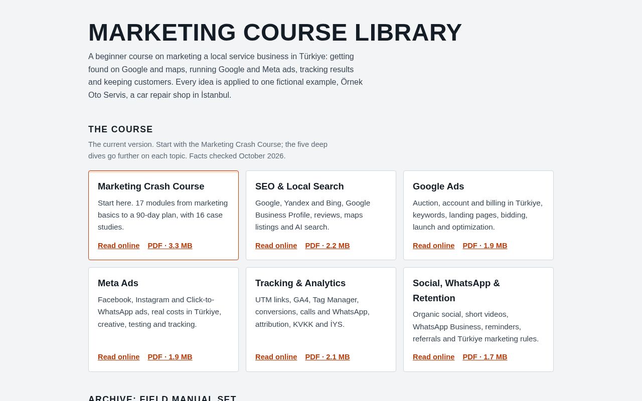 Preview of Marketing Course