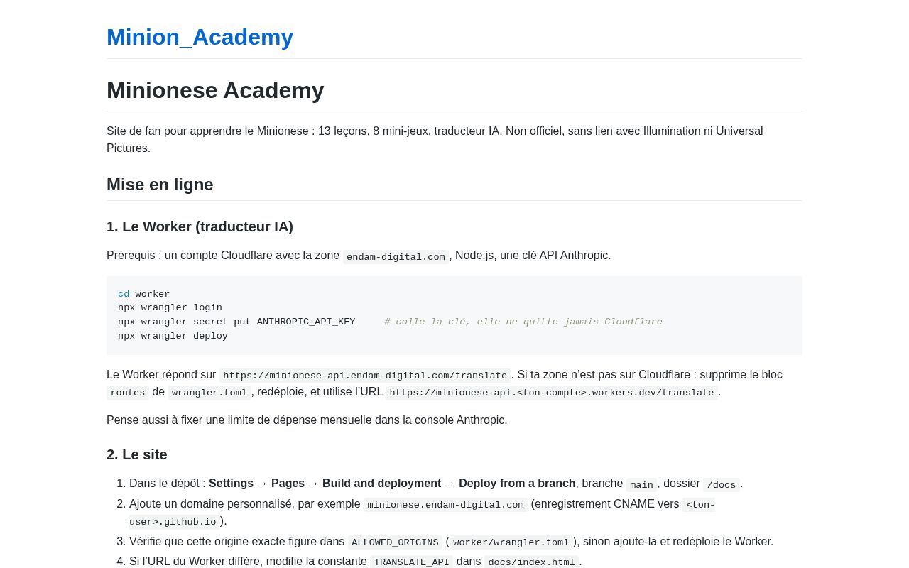 Preview of Minion Academy