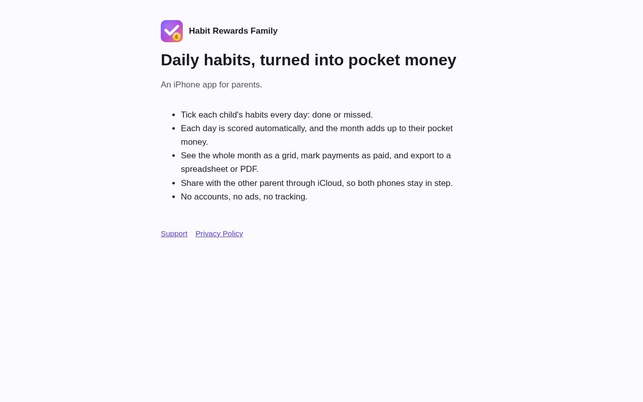 Preview of Habit Rewards