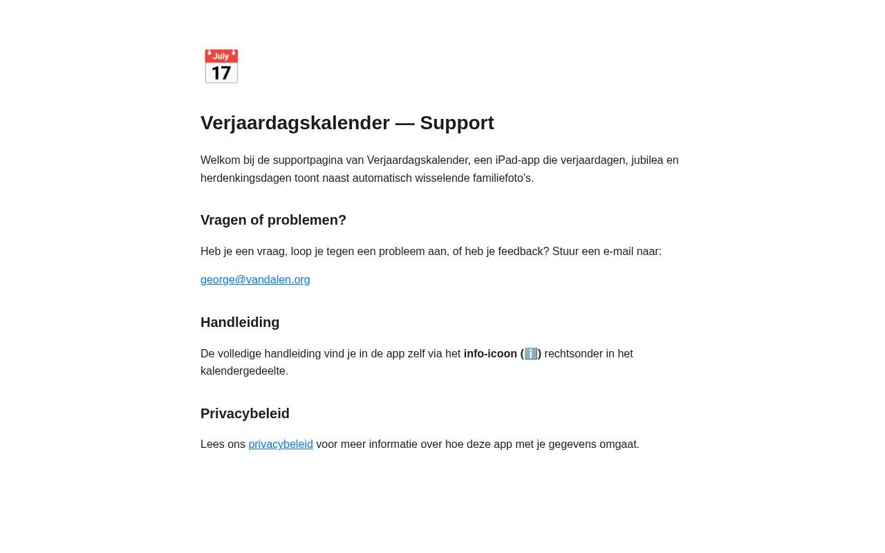 Preview of Jaarkalender Site
