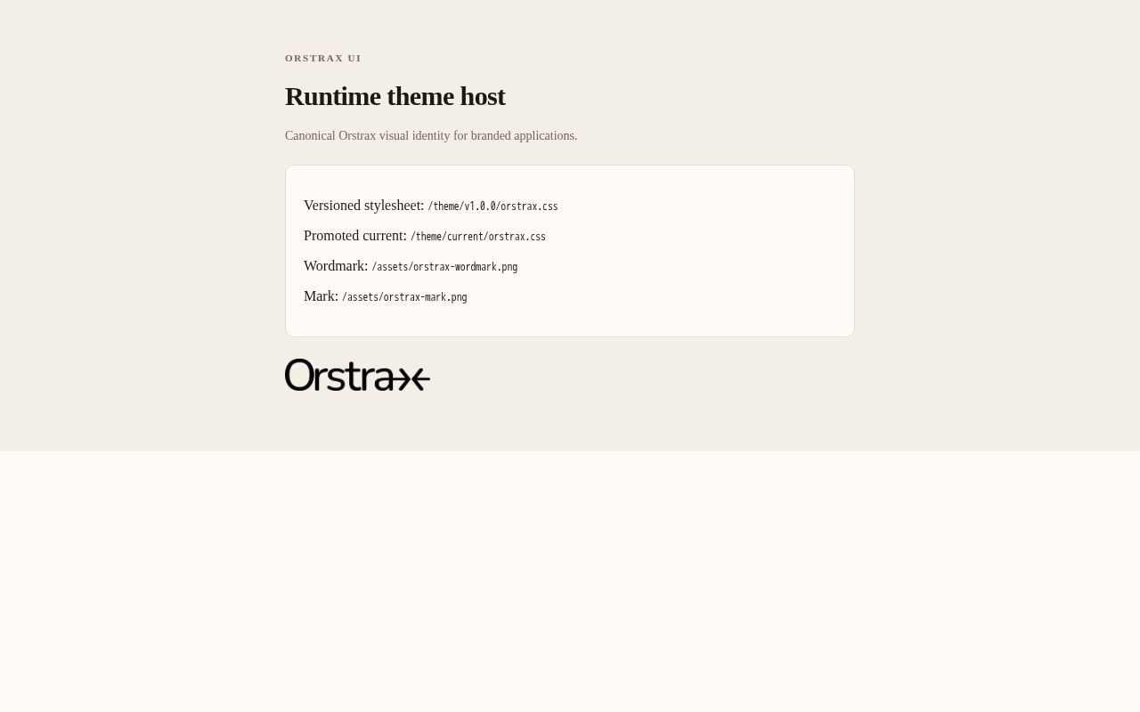 Preview of Orstrax Apps UI