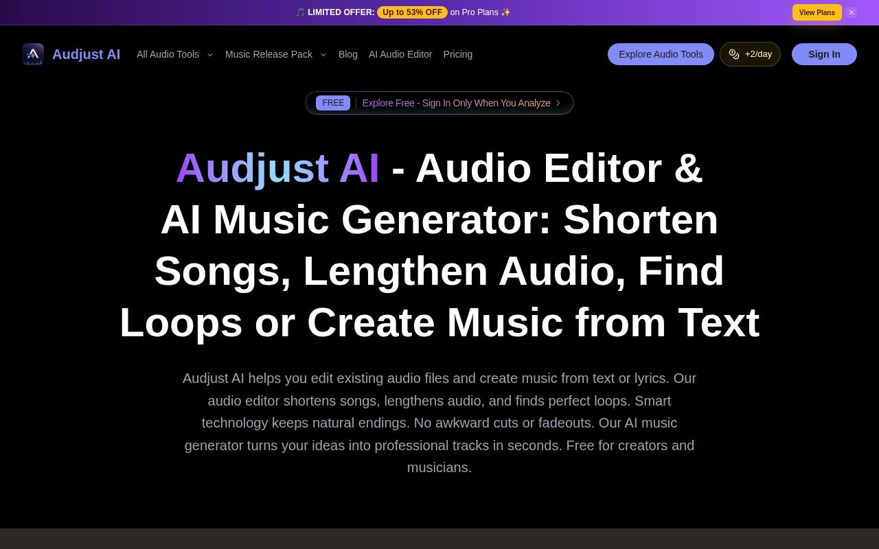 Preview of Audjust AI