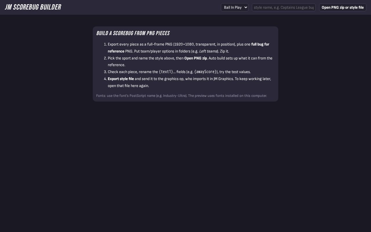 Preview of Scorebug Setup