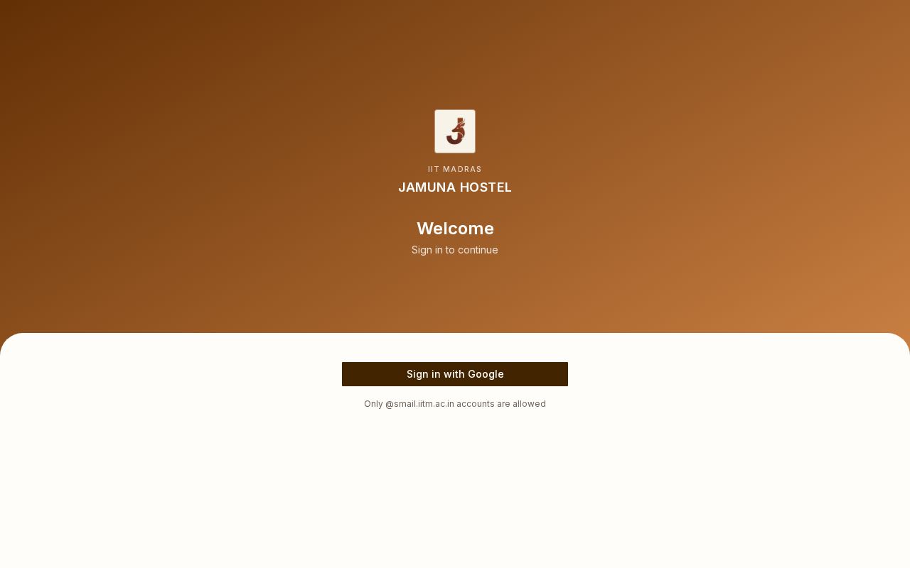 Preview of A portal for jamuna Hostel, IIT Madras for the residents.