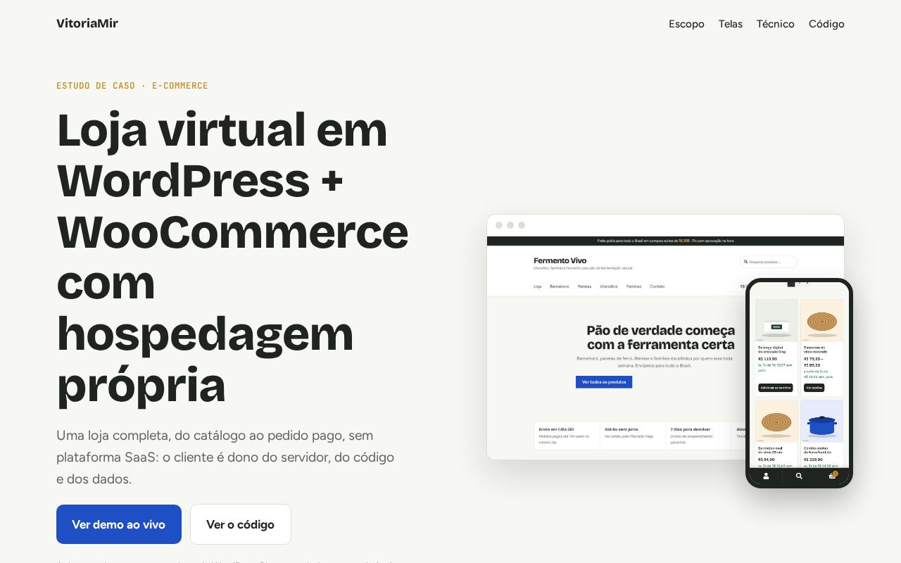 Preview of Loja Woocommerce