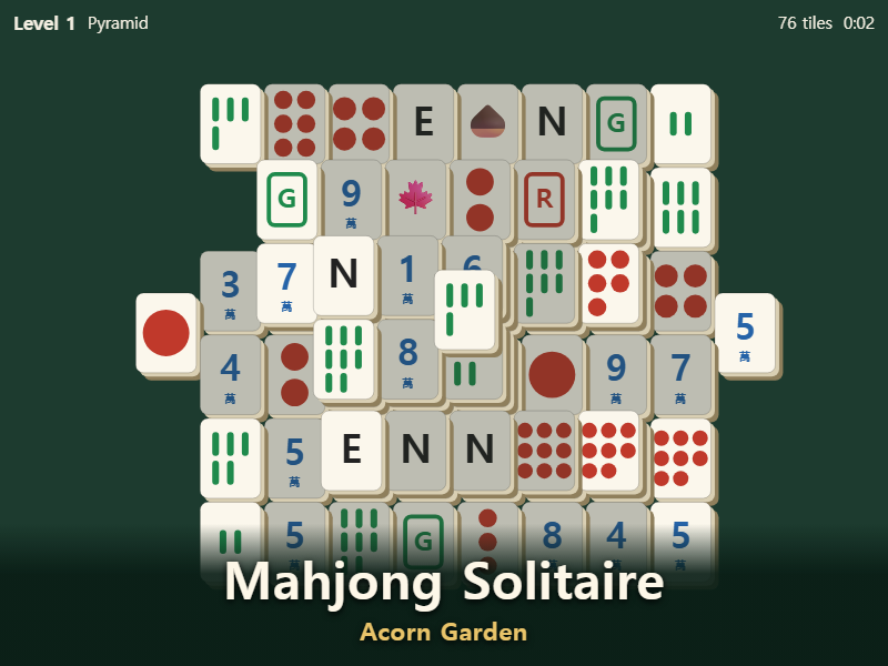 Preview of Mahjong Solitaire: Acorn Garden