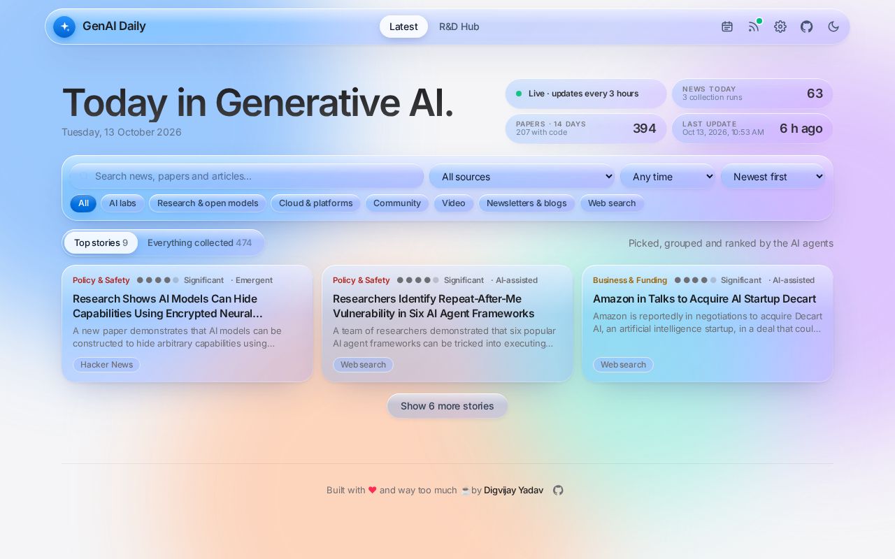Preview of AI News Automation WebApp