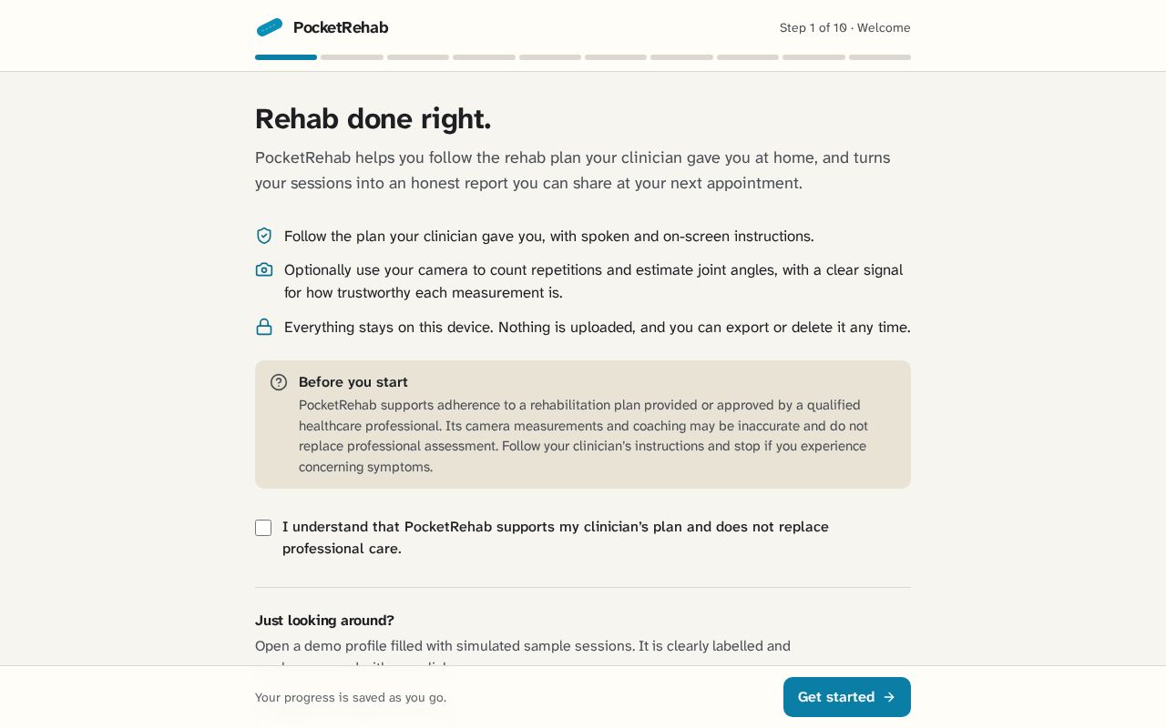 Preview of PocketRehab