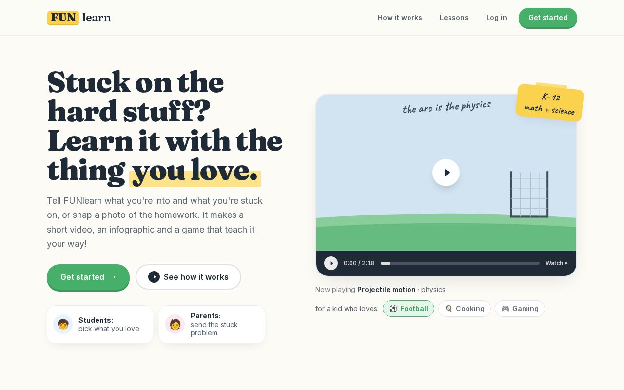 Preview of Funlearn Site