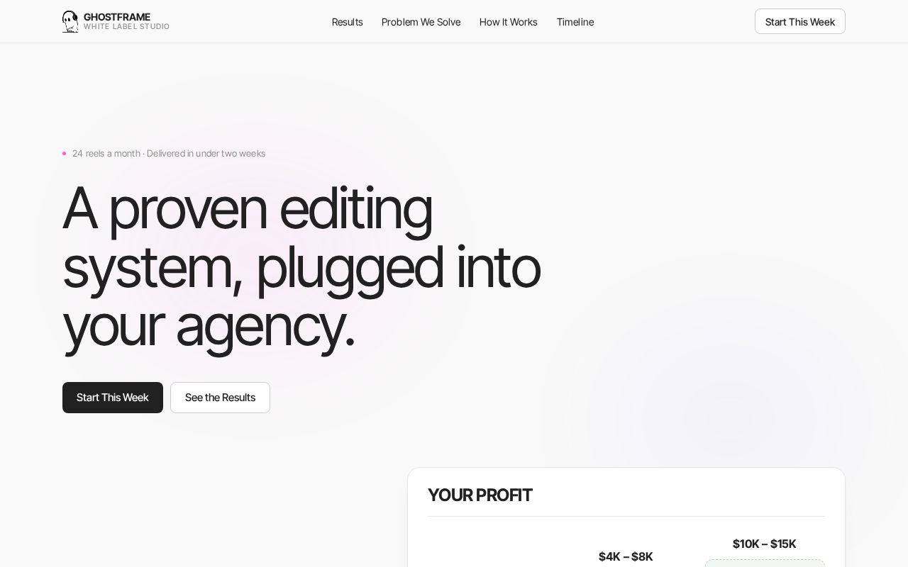 Preview of GhostFrame Website