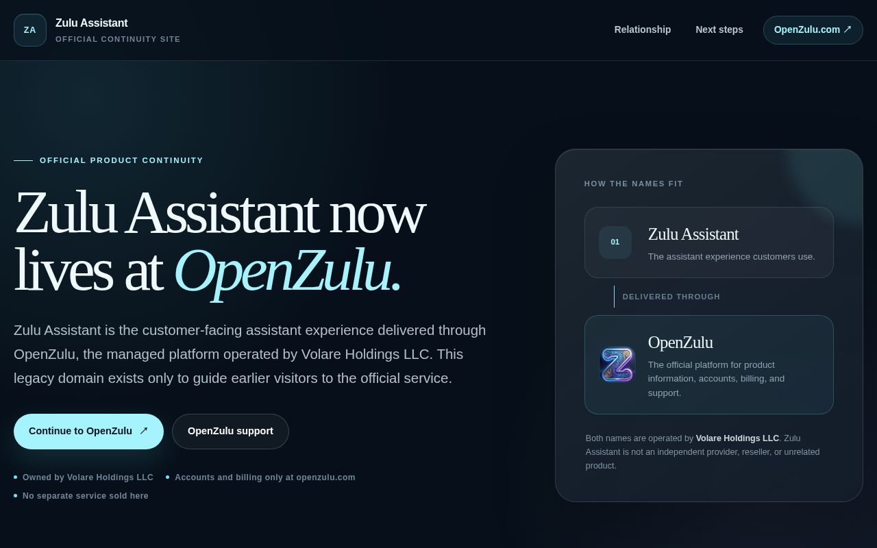 Preview of Zulu Assistant