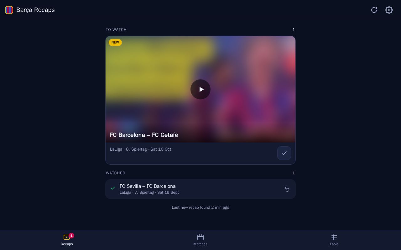 Preview of Barça Recaps