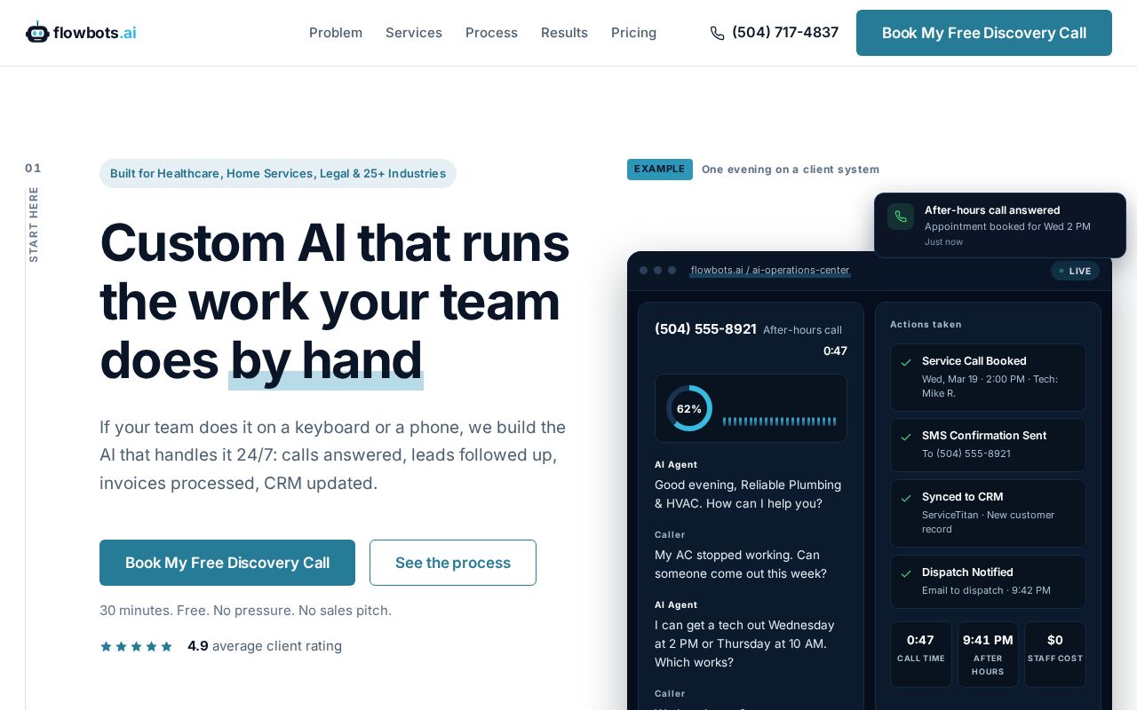 Preview of FlowBots.ai design direction: ledger