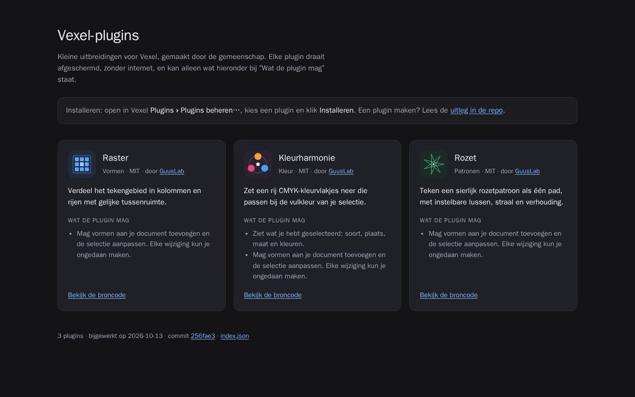 Preview of Vexel Plugins