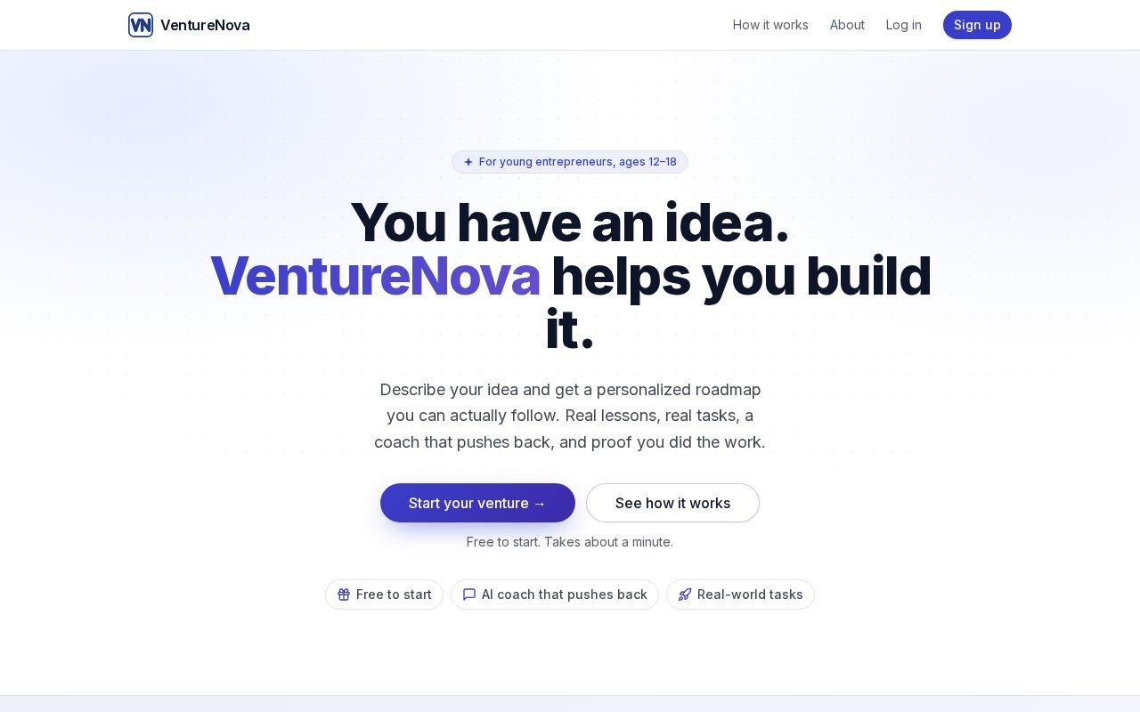 Preview of Venture Nova