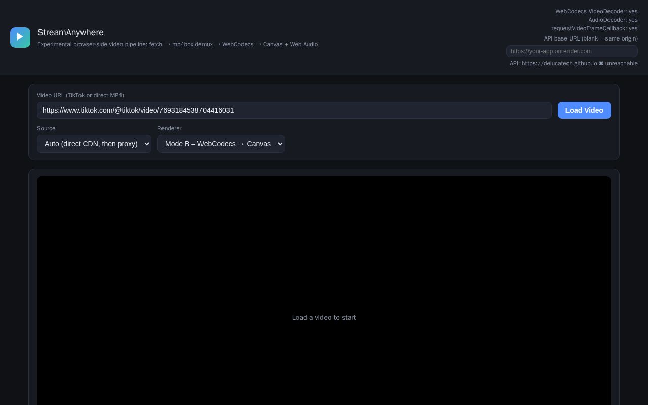 Preview of StreamAnywhere