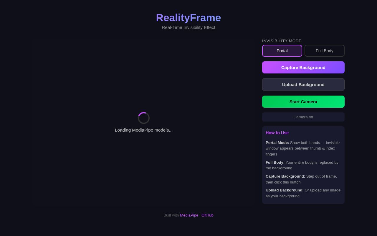 Preview of RealityFrame