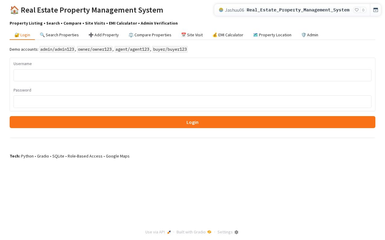 Preview of Real Estate Property Management System