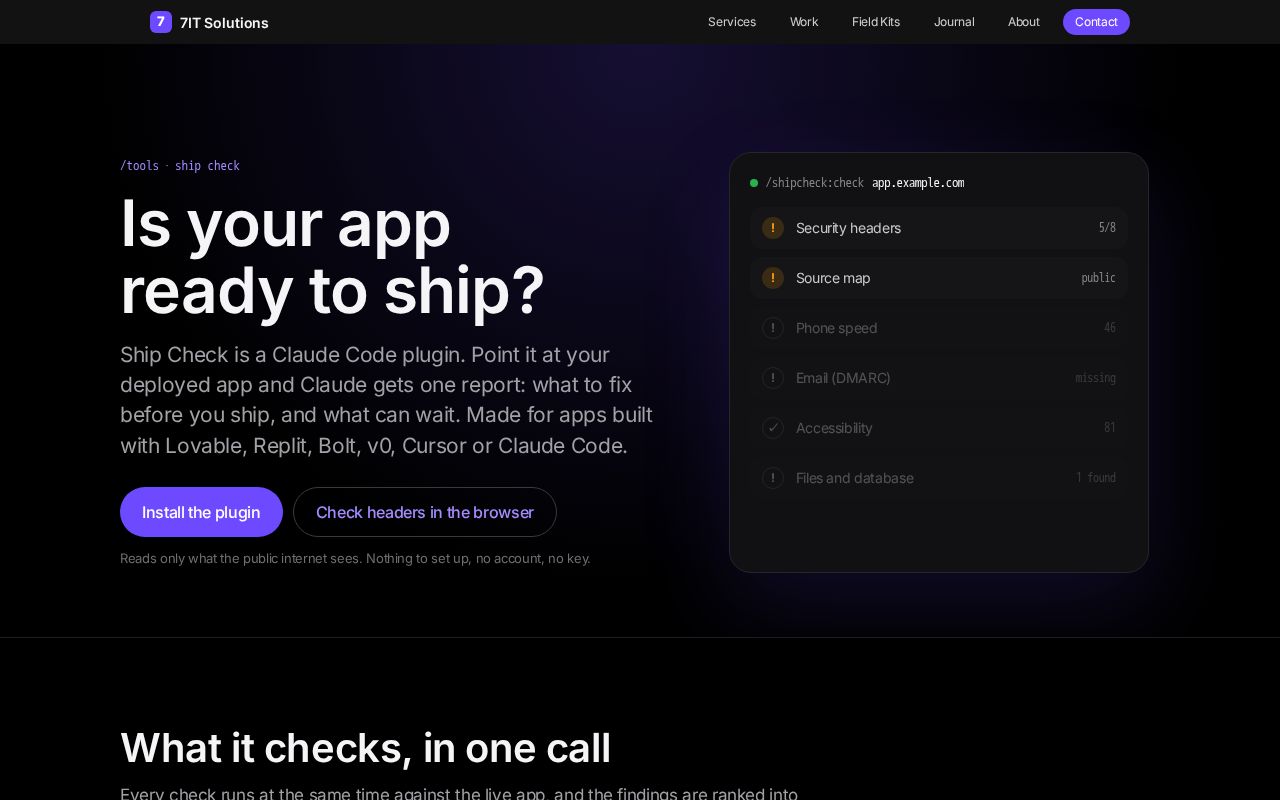 Preview of Shipcheck
