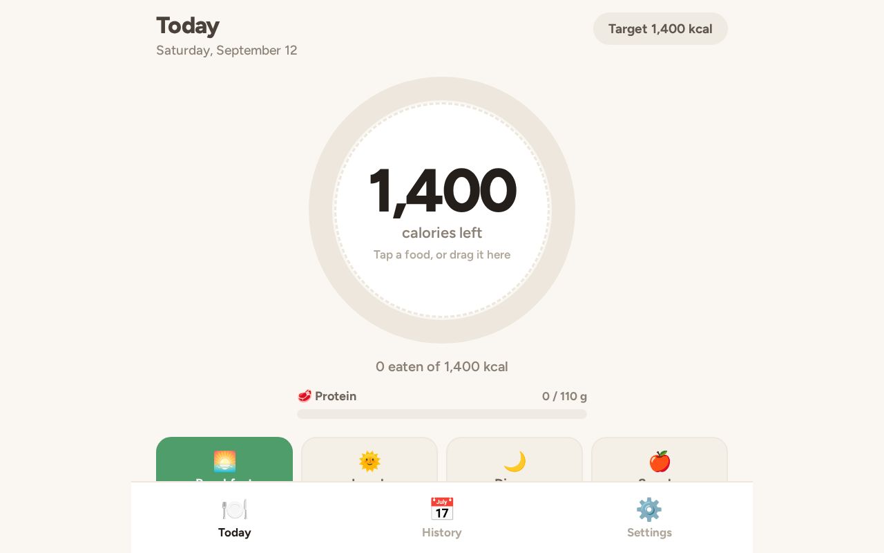 Preview of Calorie Tracker