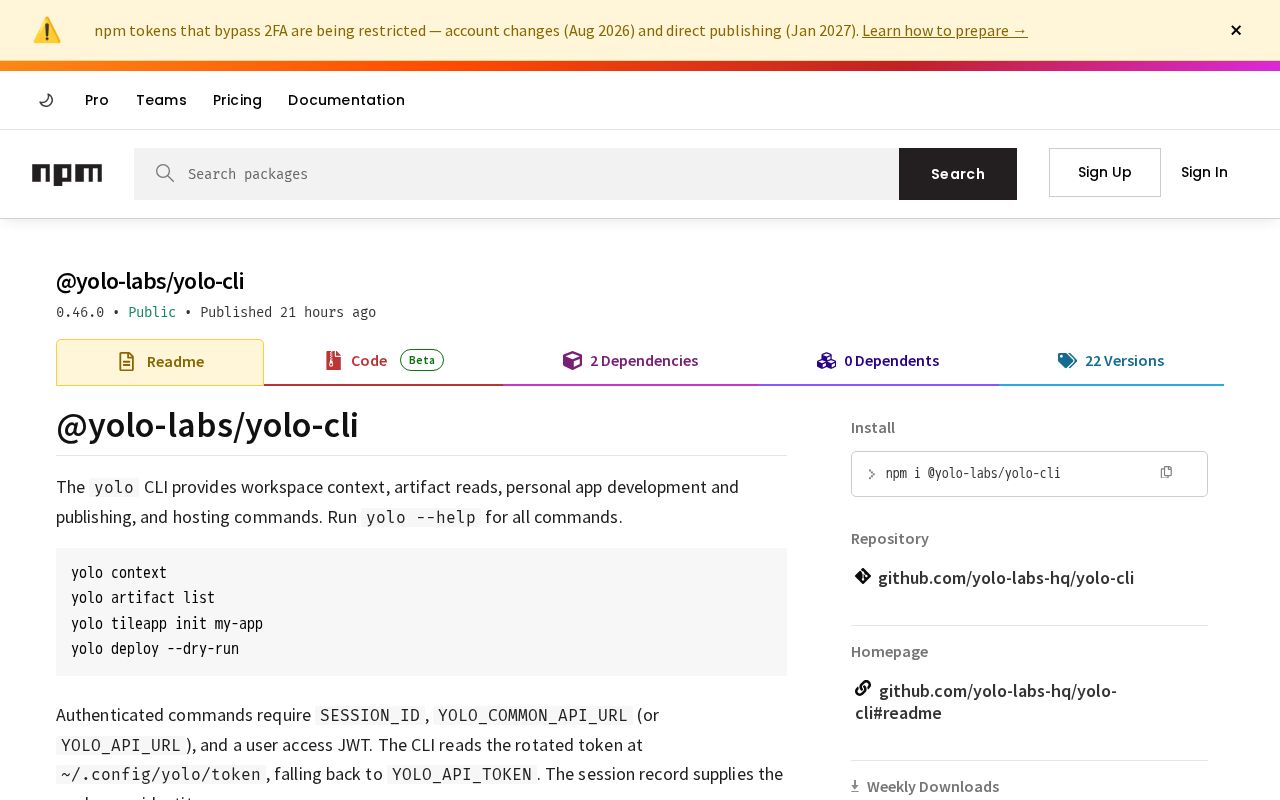Preview of Yolo Cli