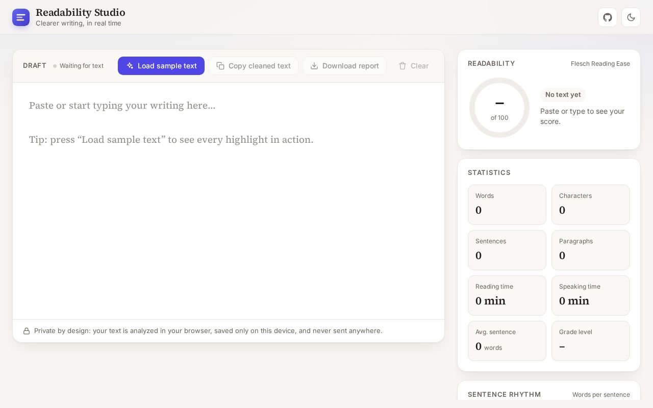 Preview of Readability Studio