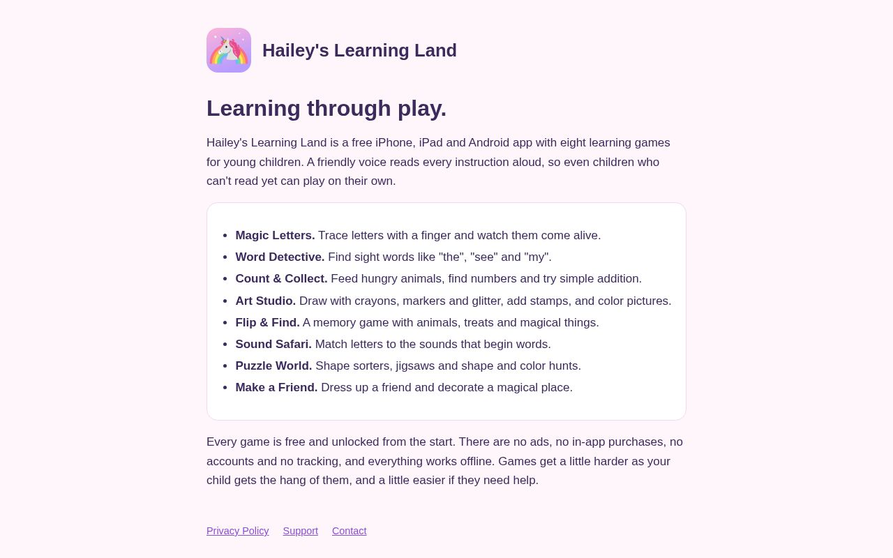 Preview of Haileys Learning Land