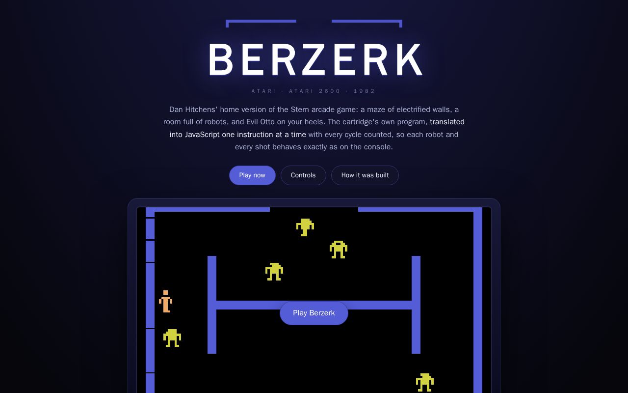 Preview of Berzerk Rom Port