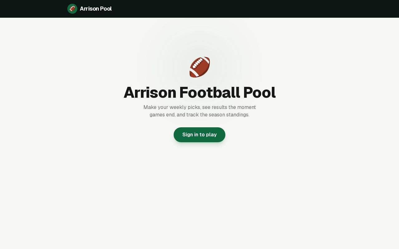 Preview of Arrison Football Pool