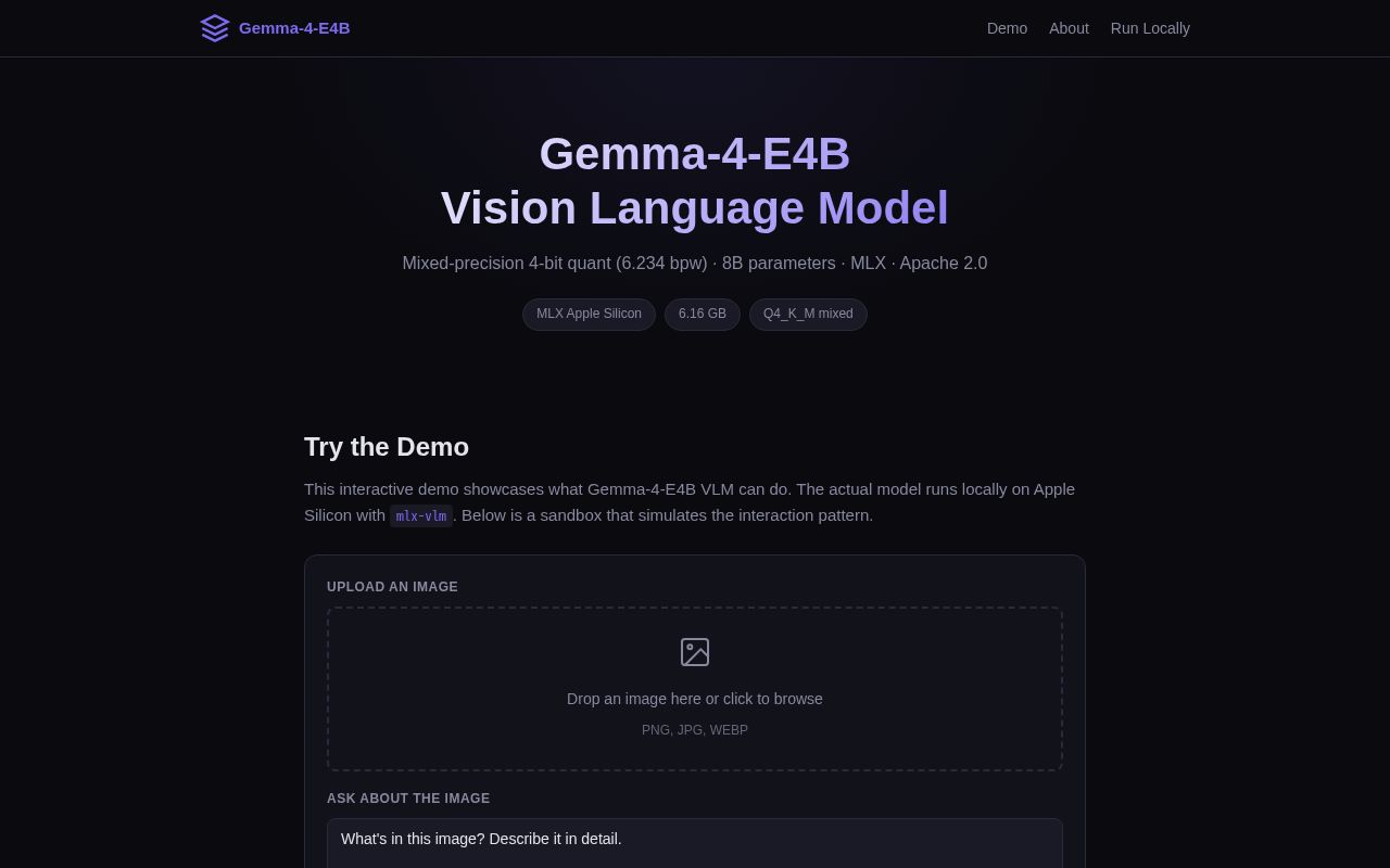 Preview of Gemma-4-E4B VLM Demo