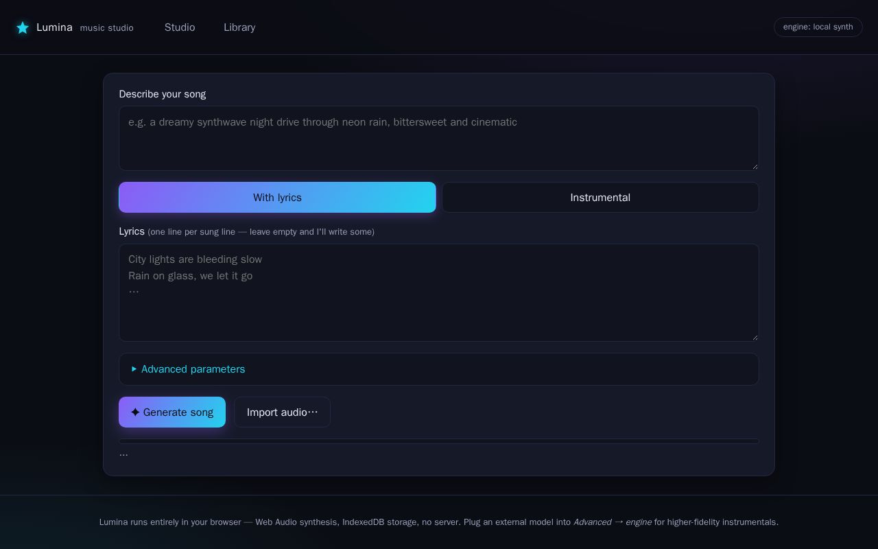 Preview of Lumina Music Studio