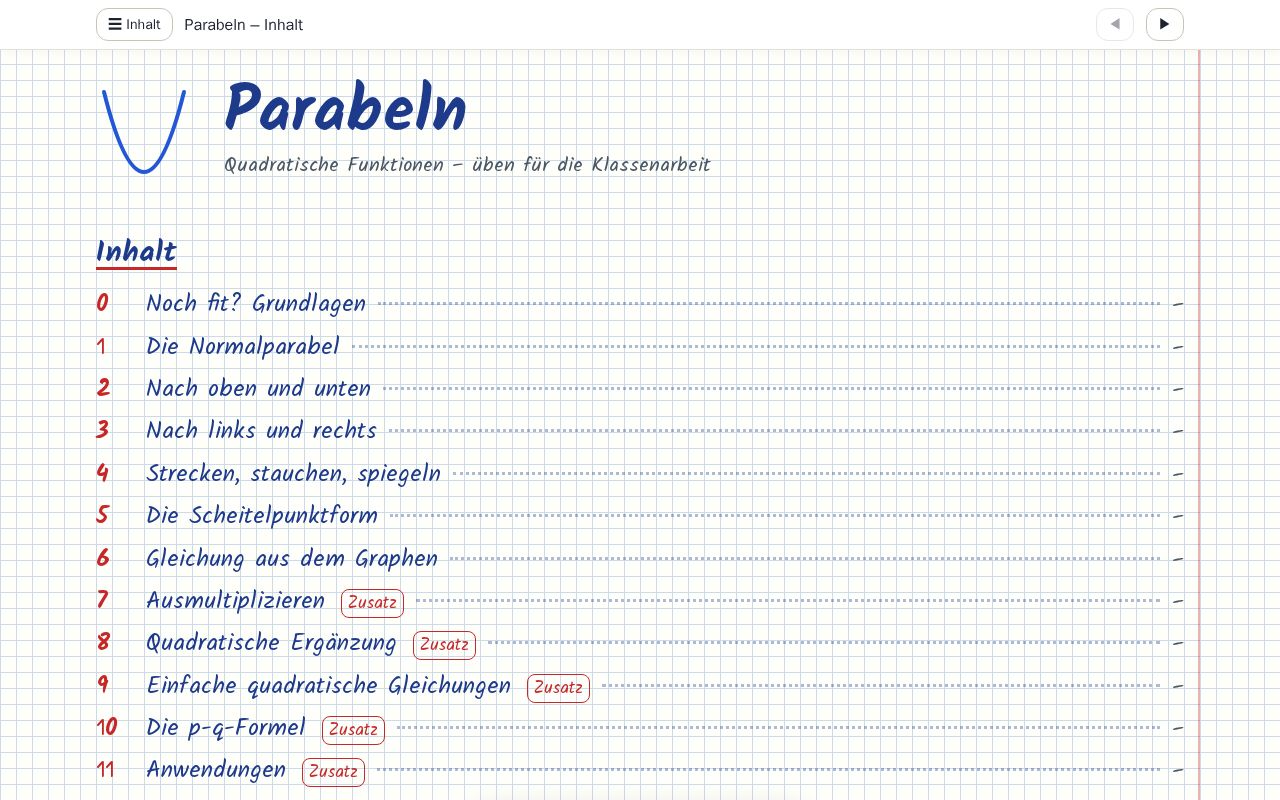 Preview of Parabeln