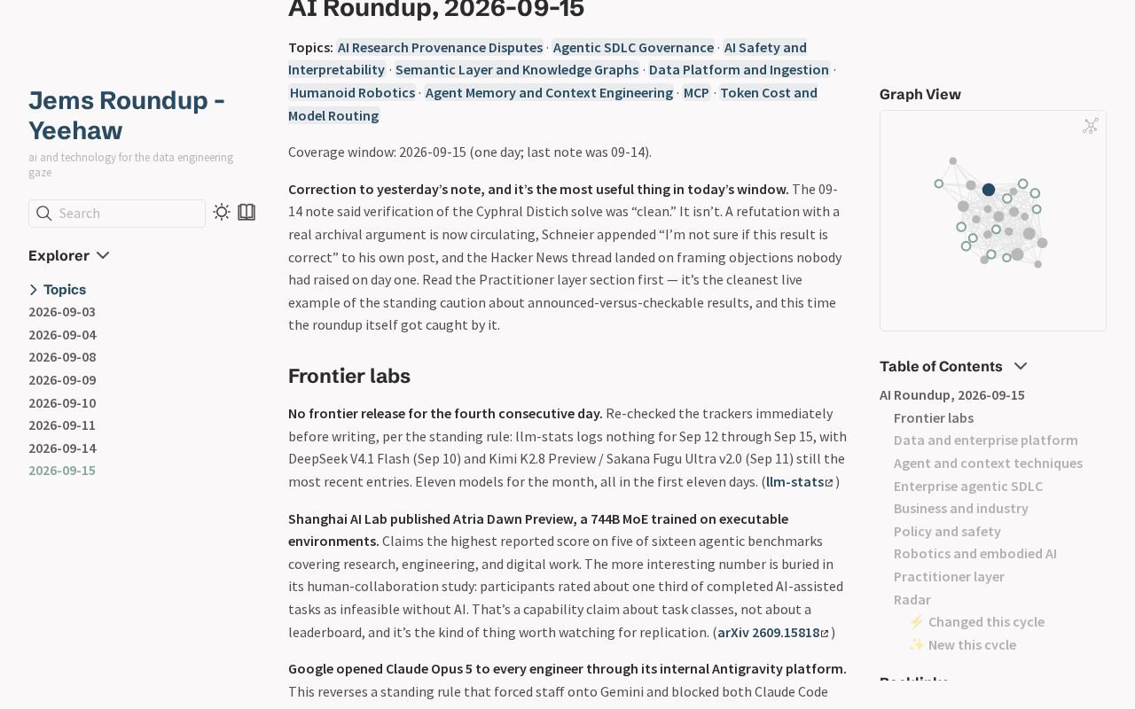 Preview of Joseph's AI Roundup - a daily digest of what's new in AI and data