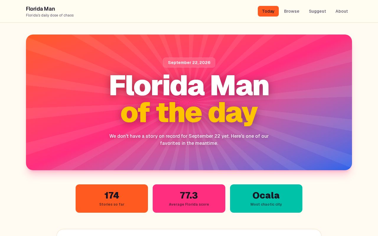 Preview of Florida Man Website