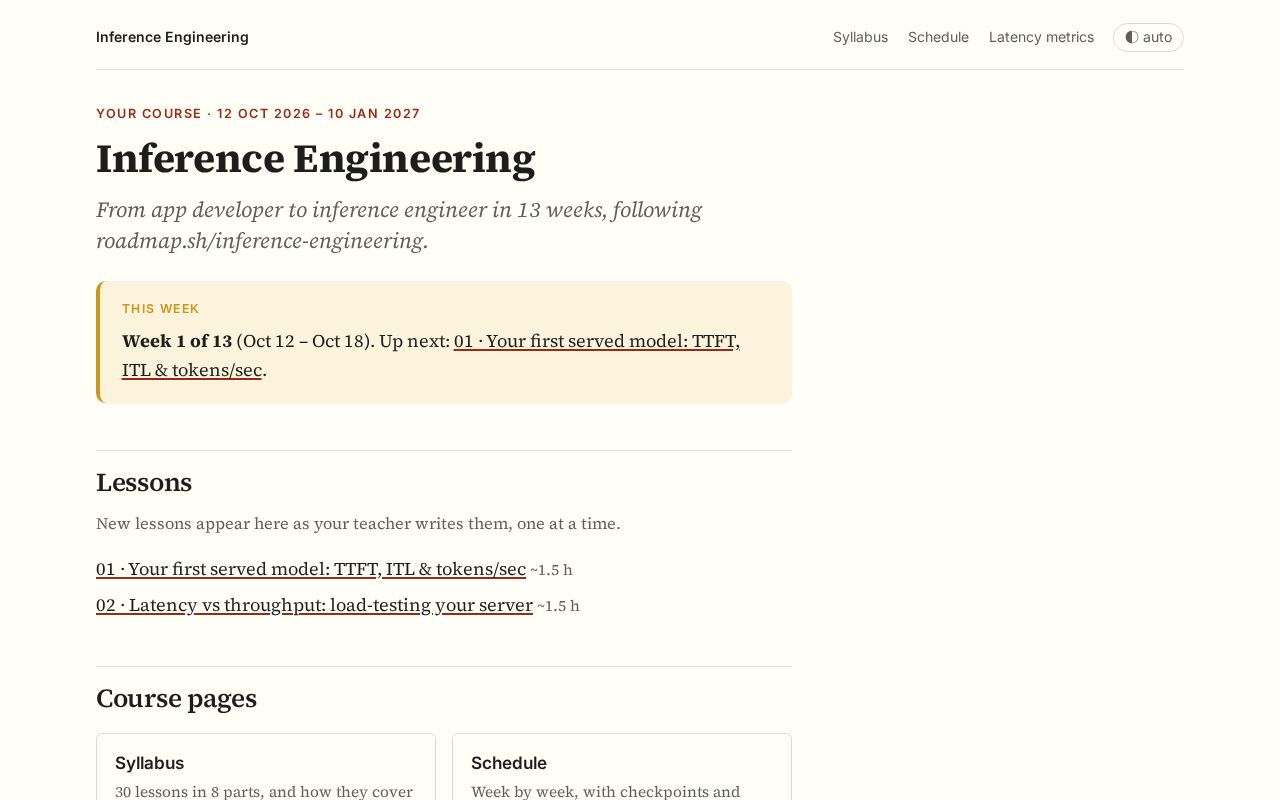 Preview of Inference Engineering