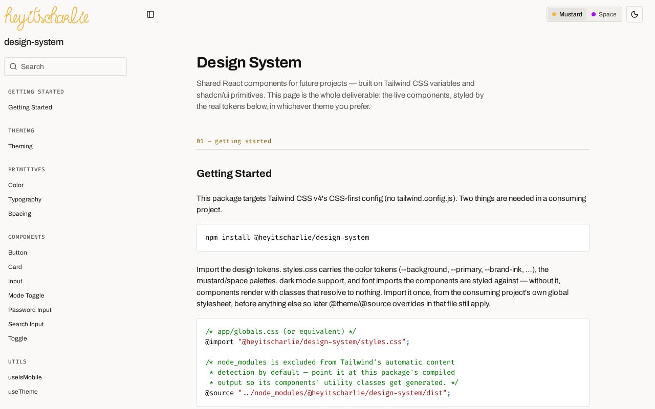 Preview of Design System